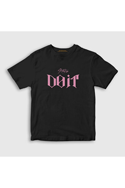 Presmono Unisex Kids Black Do It Doit Skz Stray Kids T-Shirt 602719Tt