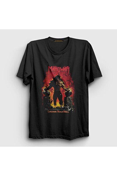 Presmono Unisex crna majica Louder Than Hell Manowar T-shirt 64110tt