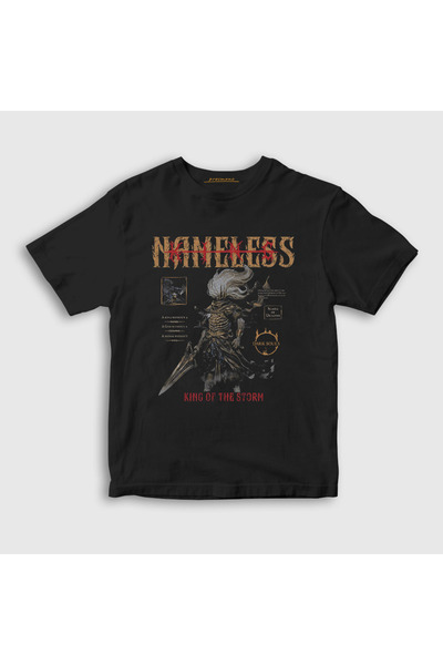 Presmono Unisex Kids Black Nameless King Dark Souls T-Shirt 603407Tt
