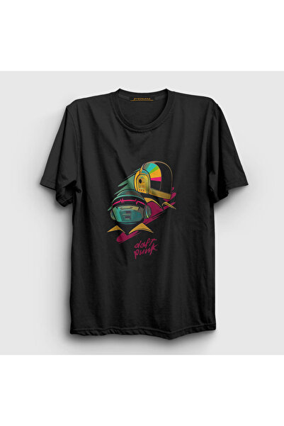 Presmono Unisex Black Helmets Daft Punk T-shirt 59758tt