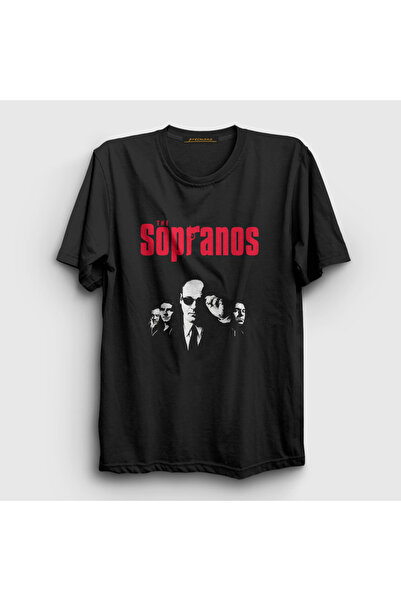 Presmono Unisex Black Gang Sopranos T-Shirt 469428Tt