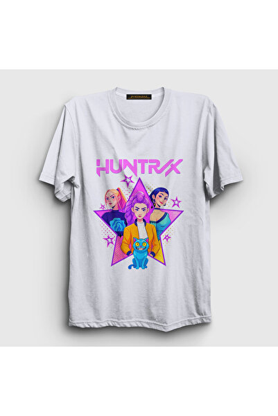 Presmono Unisex White Poster Huntrix K Pop Demon Hunters T-Shirt 573727Tt