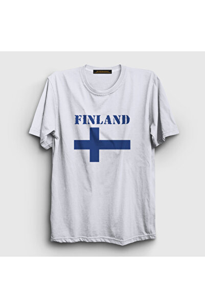 Presmono Unisex White Flag Finland Finnish T-Shirt 586617Tt
