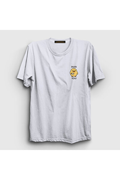 Presmono Unisex bela "Duck You" T-shirt - 447071tt