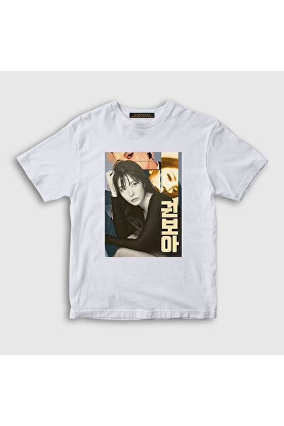 Presmono Unisex Kids White Poster Kwon Bo Ah Boa T-Shirt 598588Tt