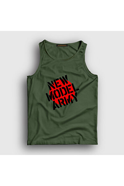 Presmono Rock Model Unisex Khaki Army Tank Top - 485581 Tt
