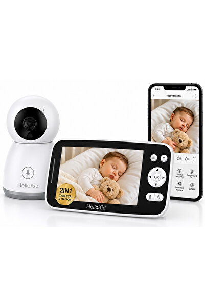 Smart Vibe Monitor pentru bebeluși WiFi cu vizualizare dublă și control Hello...