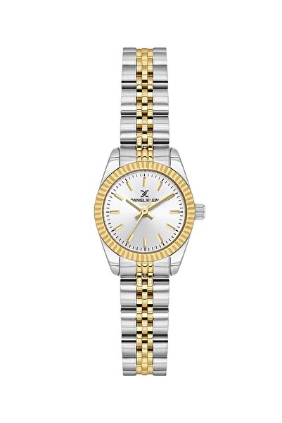 Daniel Klein Gold Silver Color 22.5 mm Women's Wristwatch and Bracelet with G...