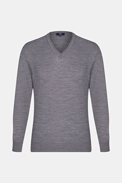 W Collection GRİ MELANJ TRİKO KAZAK