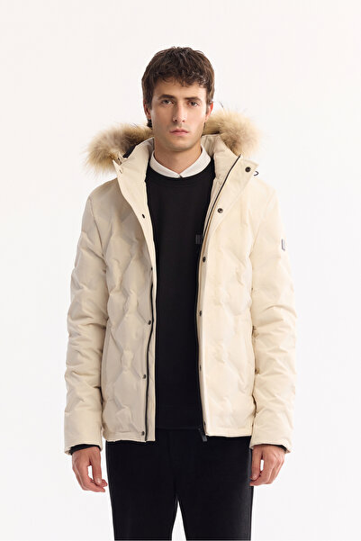 Avva Men's Off-White 100% Goose down Water Repellent Windproof -10 ° C Durabl...