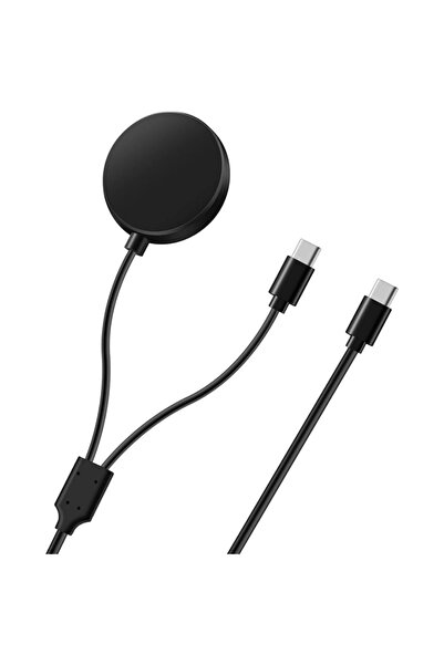 Choice Black 2-in-1 charger for Watch 7/6/5/5 Pro USB-C smartwatch and smartp...
