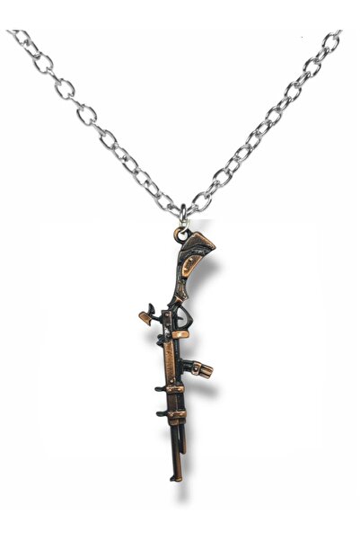 Herşey Nota Matte Black Barrett Rec7 Infantry Rifle Figured Necklace – Unisex...