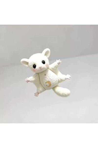 Choice1 white ear Cute White Sugar Glider Plush Keychain Stuffed Animal Penda...