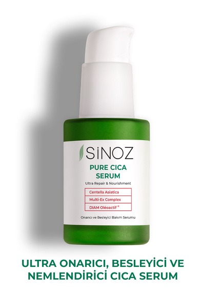 SİNOZ Pure Cica Ultra Onarıcı ve Besleyici Yüz Bakım Serumu 30 ml