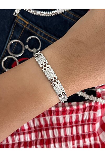 BusradanDesign Xuping Silver Color Zircon Stone Bracelet