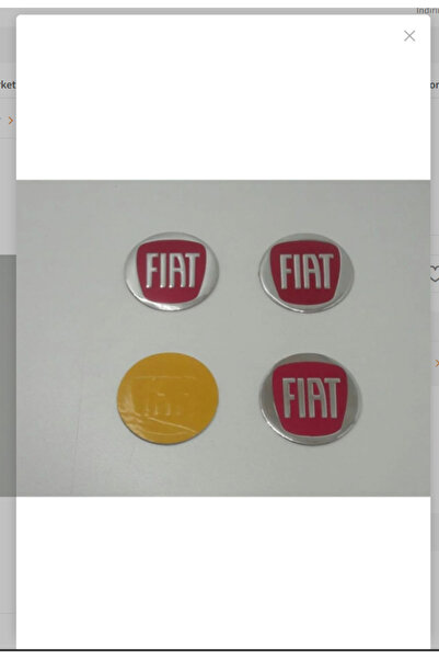 OEM Fiat Alüminyum Jant Göbeği Arma Yapıştırma Sticker 55-56 Mm