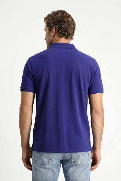 Kiğılı Polo Yaka Regular Fit Nakışlı Pamuk Tişört