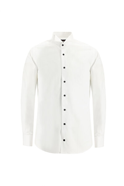 Kiğılı Ata Yaka Slim Fit Slim Fit Cotton Shirt