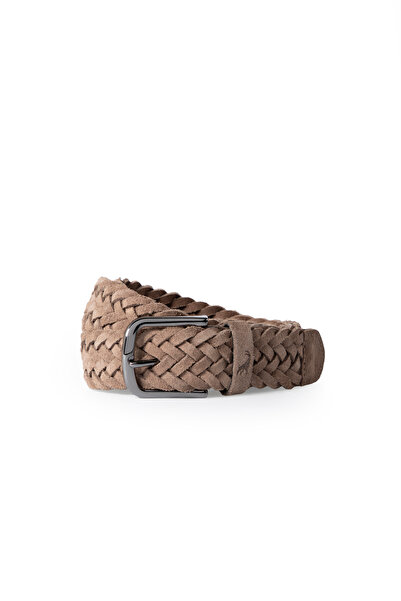 Abdullah Kiğılı Suede Knitting Leather Belt