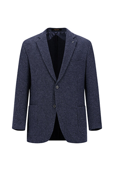 Abdullah Kiğılı 4 Drop Relaxed Fit Rahat Kesim Desenli Gofre Ketenli Ceket