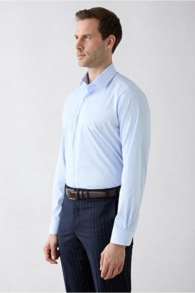 Kiğılı Long Sleeve Classic Striped 100% Cotton Shirt