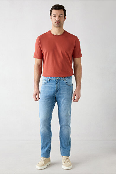 Kiğılı Pantaloni din denim din bumbac și lycra, croială standard, cu 5 buzunare