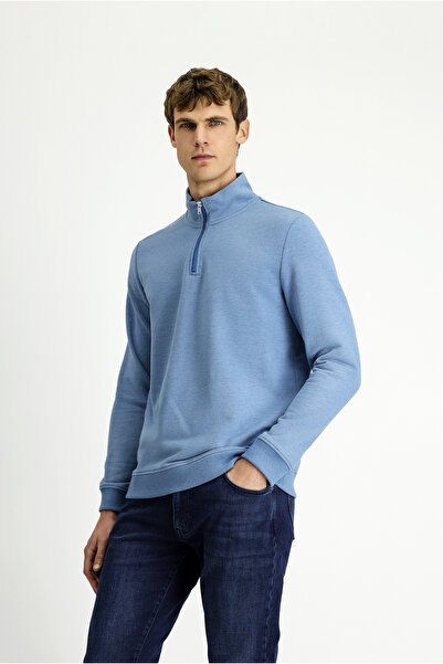 Kiğılı Half Turtleneck Collar Regular Fit Zippered Cotton Pack Sweatshirt