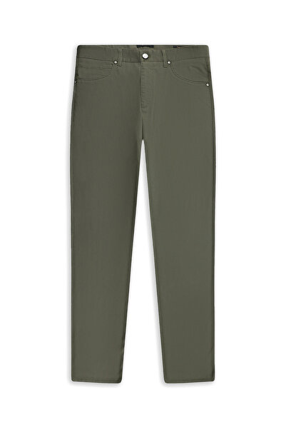 Abdullah Kiğılı Regular Fit Standard Cut Lycra Canvas / Chino Trousers