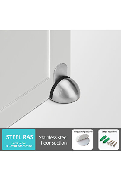 Choice 222-mx-GLS Stainless Steel Magnetic Door Stopper Semi-Circular Non Imp...