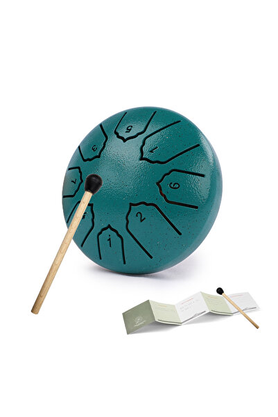 Choice 4 inch Green Mini Steel Tongue Drum 4 Inch 8 Notes Rain Drum for Outsi...