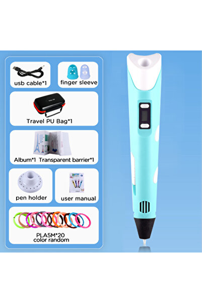 Choice6 USB no adaper PU 100M 3D Pen With LCD Screen Compatible PLA Filament ...