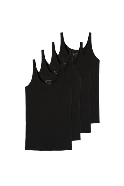 Schiesser Damen Trägertop, 4er Pack - Single Jersey, Serie 95/5, uni