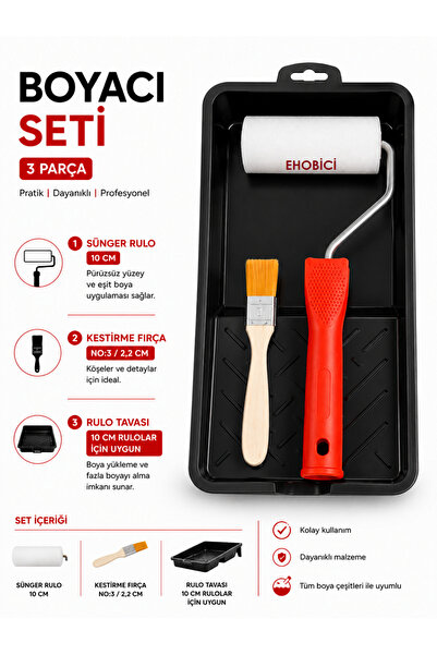 ehobici Luxury Sponge and Velvet Roller Brush Set 04