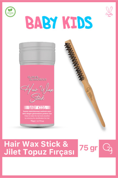 G.G. GLAM & GLAMOROUS Baby Stick Wax Ve Jilet Tahta Topuz Fırçası