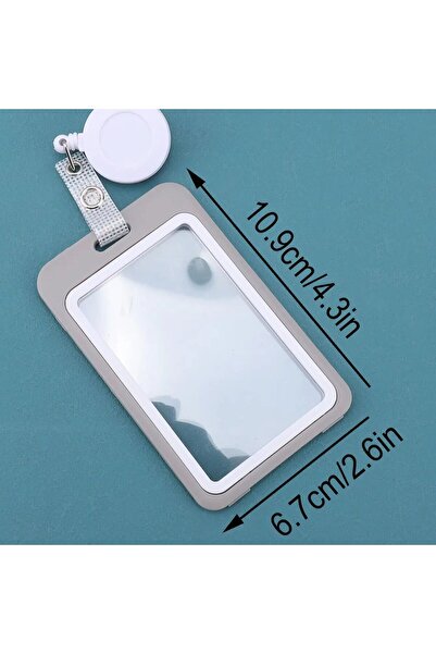 Choice3 SKU1 Retractable ID Card Holder Lanyard, Transparent Plastic Badge Re...