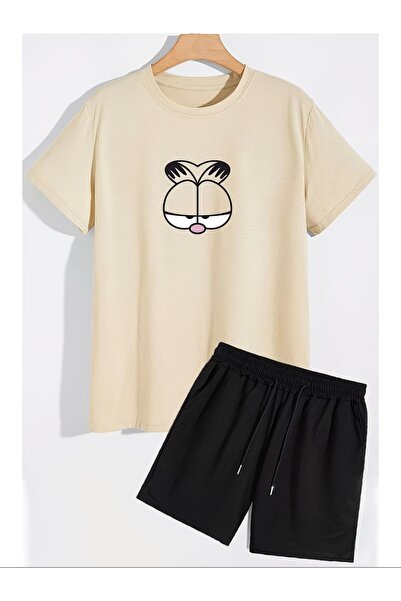 FATOOM STILE T-Shirt Shorts - T-Shirt with Shorts, Printed Crew Neck Top and ...