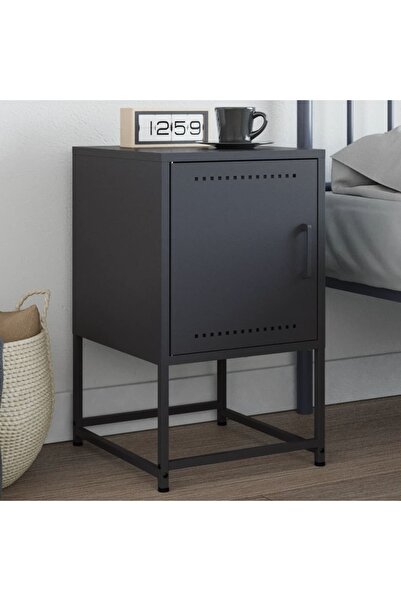 vidaxl Κομοδίνο Ανθρακί 36 x 39 x 60,5 εκ. Ατσάλινο