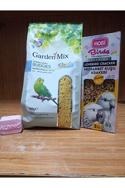 Gardenmix Platin Muhabbet Yemi Soyulmuş 400gr+1 paket hobi ballı muhabbet kra...