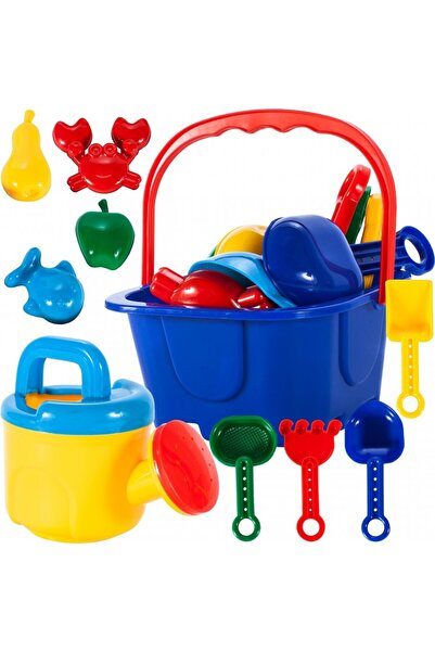 MalPlay Set pentru nisip cu 10 accesorii Albastru