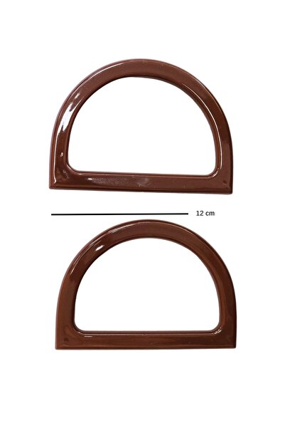 MarifetDükkan 12 CM D MODEL AKRİLİK PLASTİK ÇANTA SAPI / 2 ADET