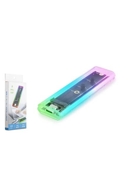 Genel Markalar Hdx1770 Ssd Kutu Type-C3.1 Nvme + Ngff M2 10Gbps Rgb Transparent