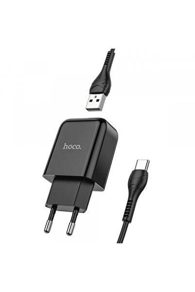 hoco. Incarcator Retea Cu Cablu USB-C HOCO N2, 10W, 2A, 1 x USB-A, Negru