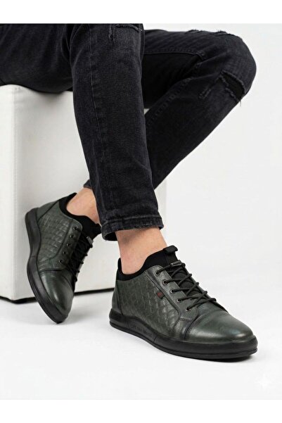 Voyager Men's genuine leather orthopedic insole casual shoes