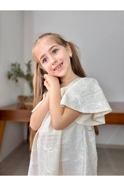 bebeğim butik Linen children's dress