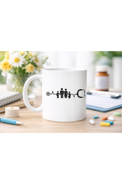 northcity n Doctor and Nurse Coffee Cup – Porcelain Stethoscope Themed Heartb...
