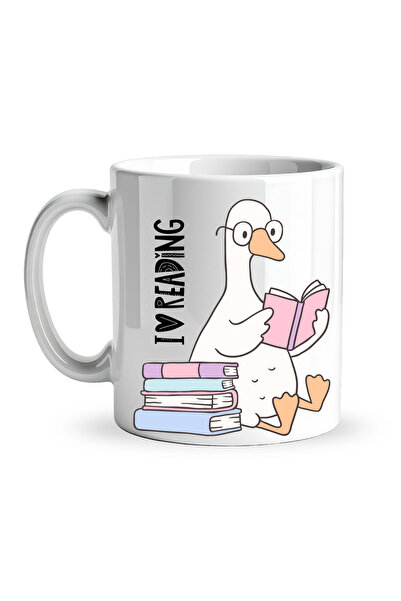 Generic Brand I Love Reading Written Mug Model 210 Book-Themed Design Ceramic...