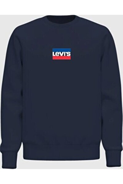 Levi's Bisiklet Yaka Mavi Erkek Sweatshırt A2824-0006