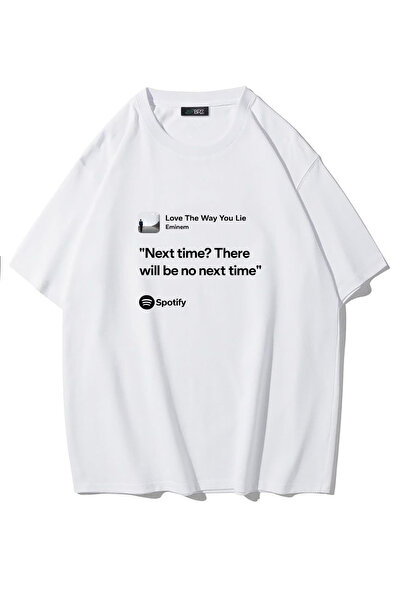 BRZ COLLECTION Tricou Unisex Oversize Eminem - Love The Way You Lie (ALB)