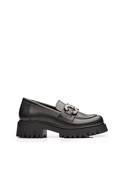 UrbanShoes Pantofi casual damă din piele naturală, Leofex - 036 Negru Box