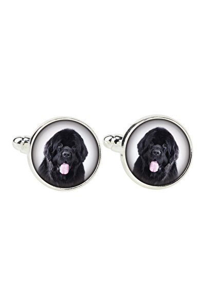 Art - Dog Newfoundland, Newfs, Newfies - cufflinks, a shirt accessory, a shir...